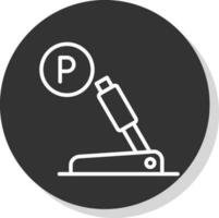 parcheggio freno vettore icona design