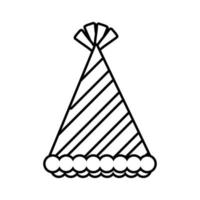 icona di stile della linea del cappello da festa vettore