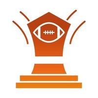 football americano trofeo premio gioco sport icona del design gradiente professionale e ricreativo vettore