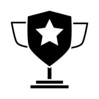 icona di stile della siluetta del torneo di sport ricreativi della lega del trofeo della partita di calcio vettore