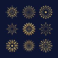 collezione di icone di fuochi d'artificio vettore