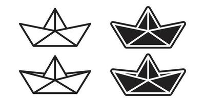 barca vettore icona origami logo barca a vela yacht marittimo nautico illustrazione