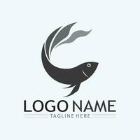 modello di logo di pesce vettore