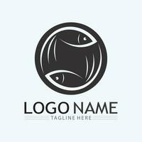 modello di logo di pesce vettore