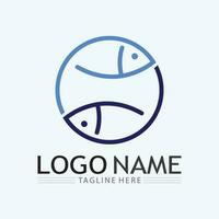 modello di logo di pesce vettore