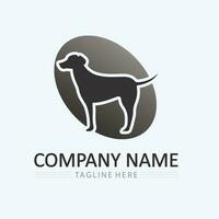 cane logo e icona animale vettore illustrazione design grafico