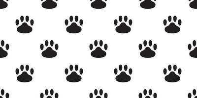 cane zampa senza soluzione di continuità modello vettore orma gatto orso cucciolo sciarpa isolato piastrella sfondo ripetere sfondo cartone animato illustrazione
