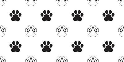 cane zampa senza soluzione di continuità vettore orma modello gattino cucciolo piastrella sfondo ripetere sfondo isolato illustrazione cartone animato