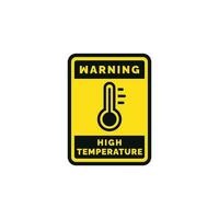 alto temperatura attenzione avvertimento simbolo design vettore