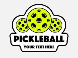 pickleball logo vettore colore isolato