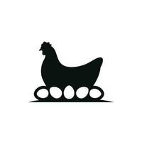 pollo uova icona isolato su bianca sfondo vettore