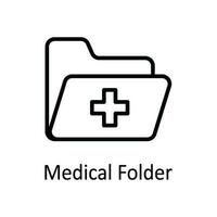 medico cartella vettore schema icona design illustrazione. medico e Salute simbolo su bianca sfondo eps 10 file