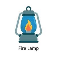 fuoco lampada vettore piatto icona design illustrazione. natura e ecologia simbolo su bianca sfondo eps 10 file