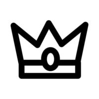 icona di stile della linea reale della corona della regina vettore