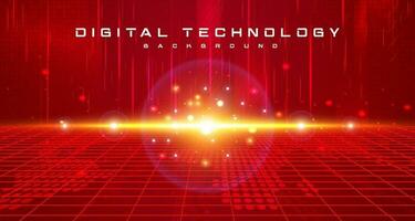 digitale tecnologia futuristico metaverso rosso sfondo, informatica informazione, astratto velocità Collegare comunicazione, innovazione futuro meta tecnologia, Internet Rete connessione, ai grande dati, illustrazione 3d vettore