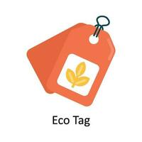 eco etichetta vettore piatto icona design illustrazione. natura e ecologia simbolo su bianca sfondo eps 10 file