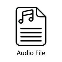 Audio file vettore schema icona design illustrazione. multimedia simbolo su bianca sfondo eps 10 file