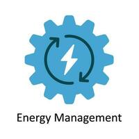 energia gestione vettore piatto icona design illustrazione. natura e ecologia simbolo su bianca sfondo eps 10 file