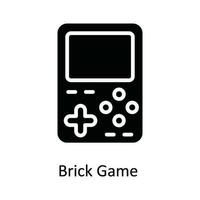 mattone gioco vettore solido icona design illustrazione. multimedia simbolo su bianca sfondo eps 10 file