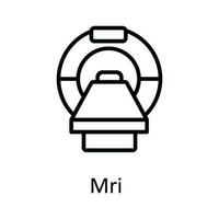 mri vettore schema icona design illustrazione. medico e Salute simbolo su bianca sfondo eps 10 file