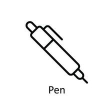 penna vettore schema icona design illustrazione. formazione scolastica simbolo su bianca sfondo eps 10 file