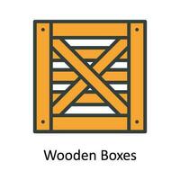di legno scatole vettore riempire schema icona design illustrazione. spedizione e consegna simbolo su bianca sfondo eps 10 file