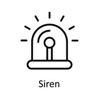 sirena vettore schema icona design illustrazione. medico e Salute simbolo su bianca sfondo eps 10 file