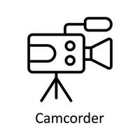 videocamera vettore schema icona design illustrazione. in linea streaming simbolo su bianca sfondo eps 10 file