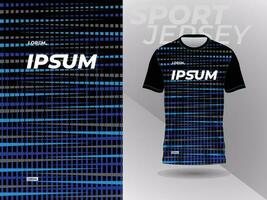 blu nero camicia sport maglia modello modello design per calcio, calcio, da corsa, gioco, motocross, Ciclismo, e in esecuzione vettore