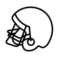sport football americano icona linea casco vettore