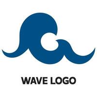 mare onde icona logo design vettore