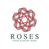 rosa logo illustrazione. vettore