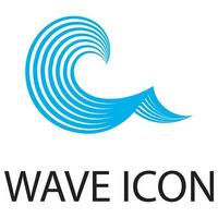 mare onde icona logo design vettore