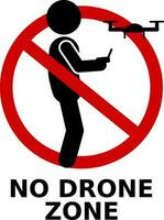 no fuco zona, no drone, cartello fuco vettore