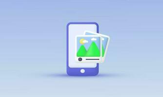 illustrazione icona 3d smartphone Immagine foto concetto simboli isolato su sfondo vettore