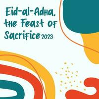 eid al adha 2023 sfondo design vettore