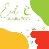 impostato sociale media inviare modello di eid al adha evento. vettore