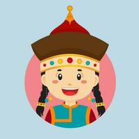 avatar di un' Mongolia personaggio vettore