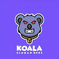 koala testa arrabbiato vettore