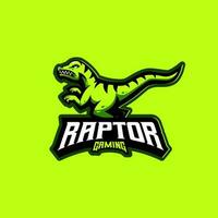 raptor gioco portafortuna logo design illustrazione vettore