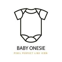 bambino tutina icona linea arte pixel Perfetto infantile bambino bambino piccolo vettore