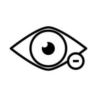 icona di stile della linea di organo umano occhio vettore