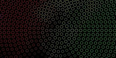 sfondo vettoriale multicolore scuro con cerchi.