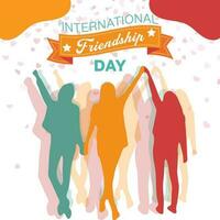 amicizia giorno, internazionale amicizia giorno, amicizia giorno disegno, vettore