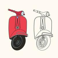 urbano pendolare scooter vettore design.