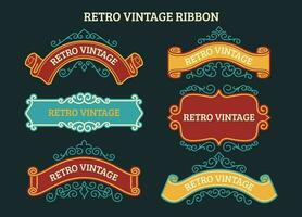 impostato di retrò Vintage ▾ nastro vettore design