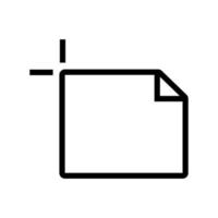 icona di stile della linea della carta del file di documento vettore
