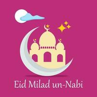 eid milad non-nabi giorno bandiera design islamico giorno design vettore