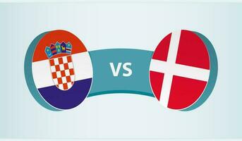 Croazia contro Danimarca, squadra gli sport concorrenza concetto. vettore