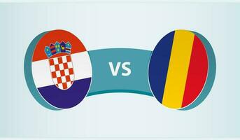 Croazia contro Romania, squadra gli sport concorrenza concetto. vettore